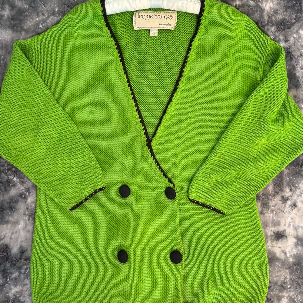 Lianne Barnes Cotton Green Sweater